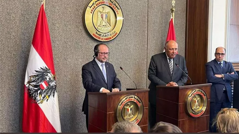بد جلسة محادثات ثنائية بين وزير الخارجية ونظيره النمساوي