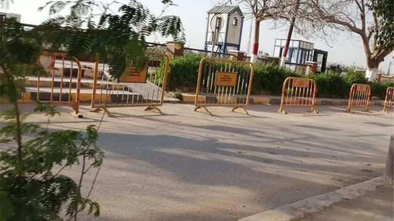 حواجز مرورية بكورنيش النيل ببنها لمنع تجمعات المواطنين