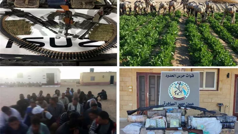 قوات حرس الحدود: اكتشاف وتدمير 10 أنفاق وضبط 318 بندقية بشمال سيناء