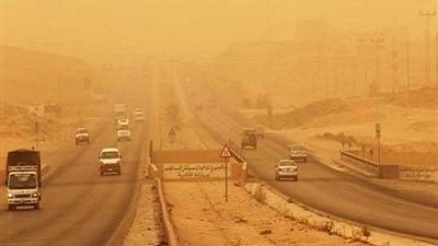 غلق طريقي القطامية والعين السخنة بسبب العاصفة الترابية