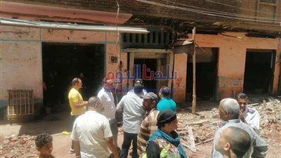 انهيار سقف بلكونه عقار بمدينه منوف بالمنوفية