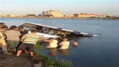 انقلاب سيارة ملاكي داخل ترعة الإبراهيمية