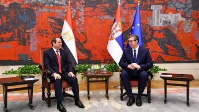 الرئيس السيسى ونظيره الصربى يشاهدان فيلما تسجيليا عن الإنجازات التنموية فى مصر