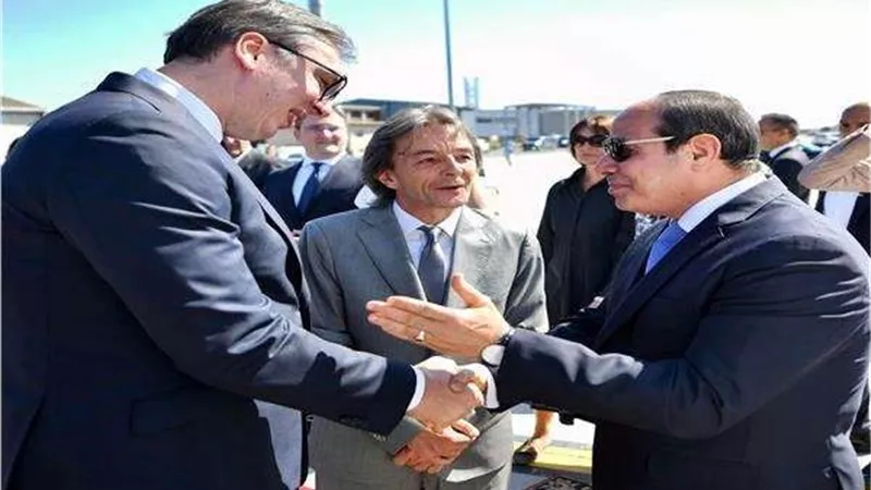 جلسة مباحثات موسعة بين الرئيس السيسى ونظيره الصربى بحضور وفدى البلدين