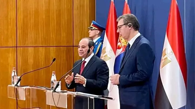 الرئيس السيسى من صربيا: الدولة المصرية نفذت 6 آلاف مشروع بـ8 تريليونات جنيه