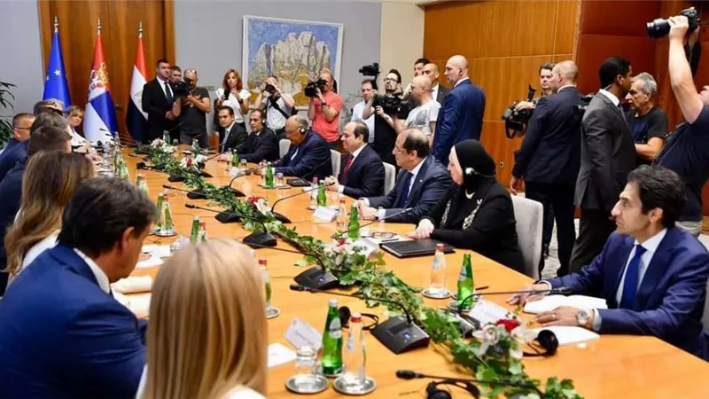 برئاسة الرئيس السيسي ونظيره الصربي.. جلسات موسعة على هامش زيارة الرئيس لصربيا