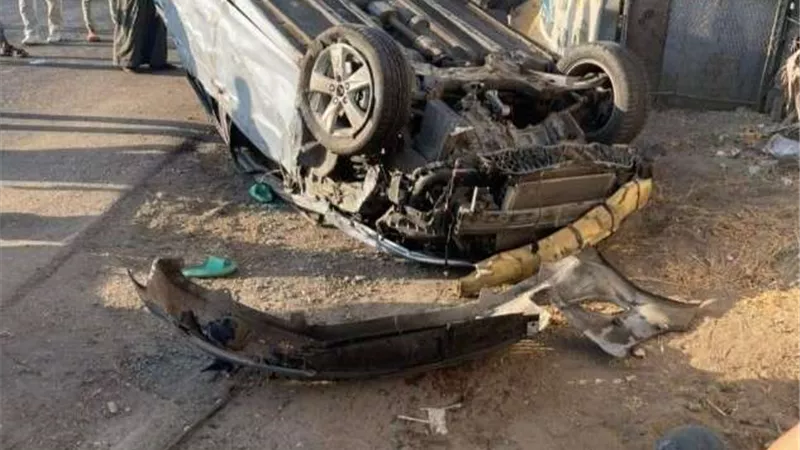 إصابة 8 أشخاص فى حادث تصادم 7 سيارات على صحراوى الإسكندرية