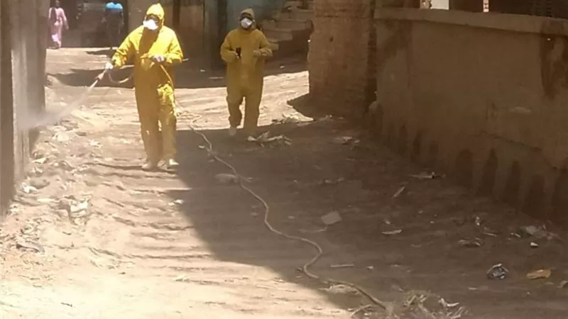 تكثيف أعمال التطهير والتعقيم بقرى كفر بلمشط وبرهيم بالمنوفية
