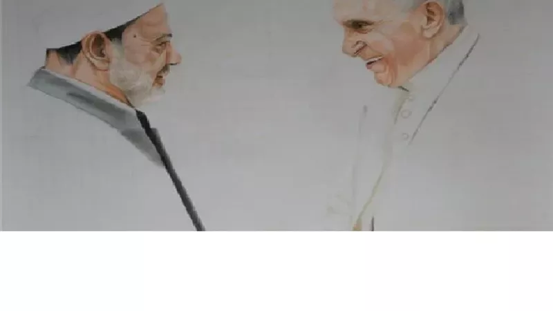 فتاة الأزهر الإمام الطيب أب للجميع ومراحل رسم 