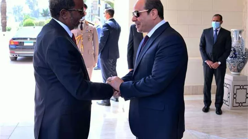 السيسى يستقبل رئيس جمهورية الصومال بقصر الإتحادية
