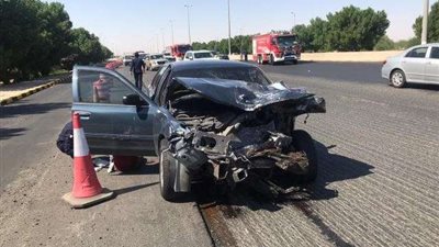 إصابة 7 أشخاص إثر انقلاب سيارة ملاكي