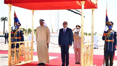 الرئيس السيسي يستقبل محمد بن زايد بمطار العلمين الجديدة