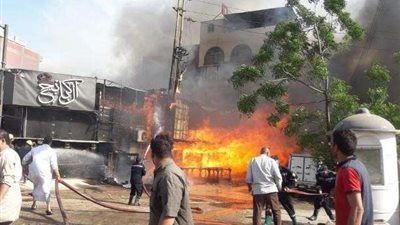 بالصور.. النيران تلتهم مطعم شهير بالغربية