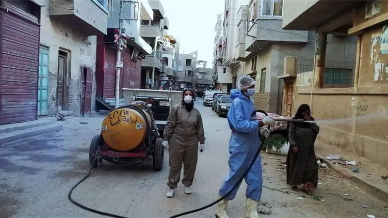 تعقيم وحدة ميت شهالة البيطرية بالمنوفية