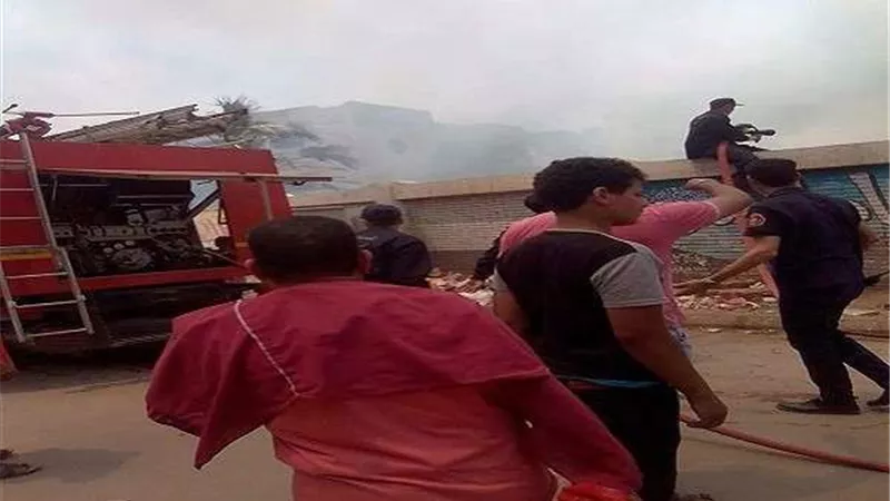 الأدلة الجنائية تفحص سبب حريق مدرسة دمنهور