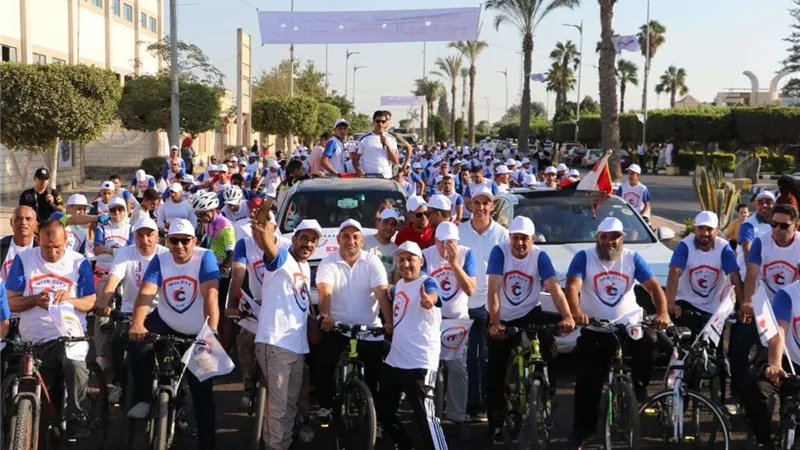 بمناسبة مرور 44 عاما .. جهاز مدينة السادات ينظم ماراثون للدراجات