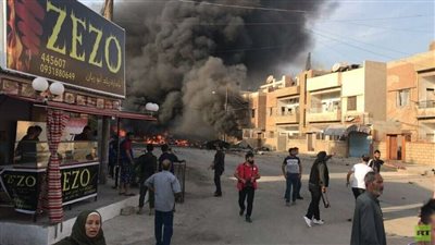 انفجار قنبلة على طريق إم 4 السريع في إدلب أثناء مرور قافلة تركية