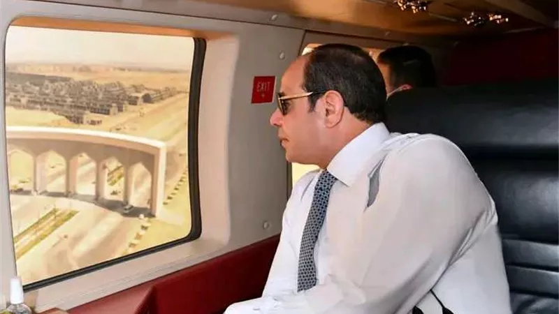 الرئيس السيسي يتفقد سير العمل بالعاصمة الإدارية الجديدة