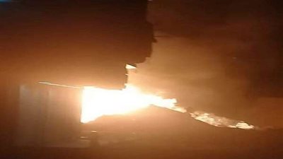 قطع الغاز والكهرباء عن منطقة حلمية الزيتون لحين السيطرة على حريق خط الغاز