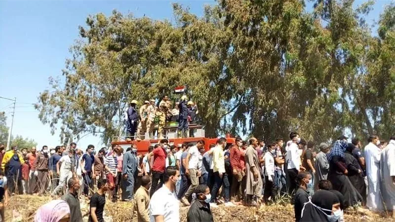 جنازة عسكرية لتشييع جثمان شهيد سيناء بمسقط رأسه بالدقهلية
