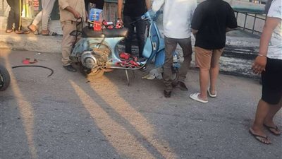 سقوط شاب من أعلى  كوبري الحوامدية بدراجة نارية