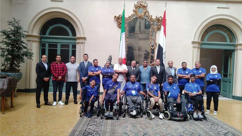 السفارة المصرية في روما تستضيف بعثة منتخب مصر للبوتشا