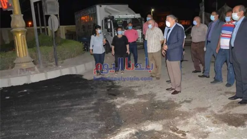 محافظ المنيا يتابع أعمال رصف شارعي سعد زغلول والحرية وتطوير ميدان المحطة