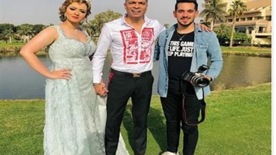 على أنغام بنت الجيران.. شاهد كواليس جلسة تصوير خطوبة الفنان حسن شاكوش‏