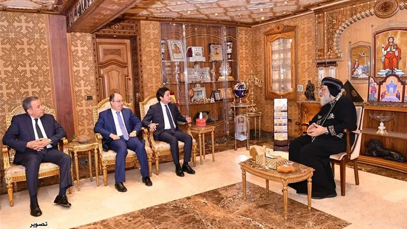 البابا تواضروس الثاني يستقبل وزير الإعلام اللبناني