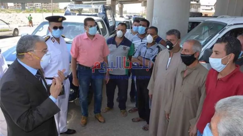 ضبط 324 سيارة لعدم الالتزام بارتداء الكمامة بمراكز المنيا