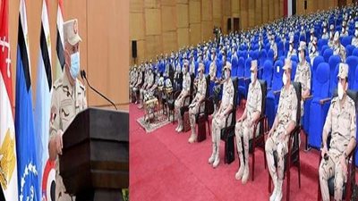 الفريق محمد فريد يلتقي رجال المنطقة الغربية العسكرية