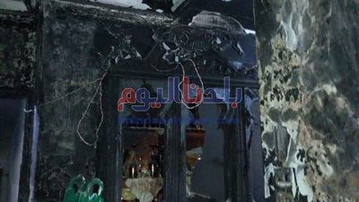 حريق هائل يلتهم شقة عروسين بالمحلة