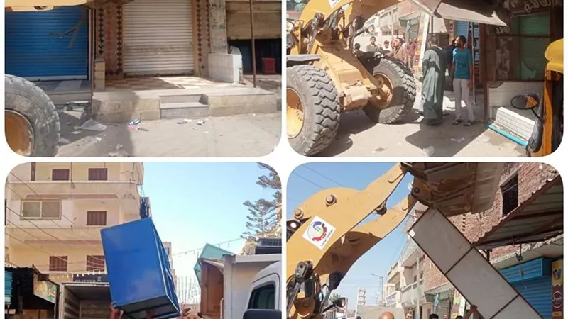 رفع 1020حالة إشغال طريق مخالف ومتنوع بمحافظة البحيرة