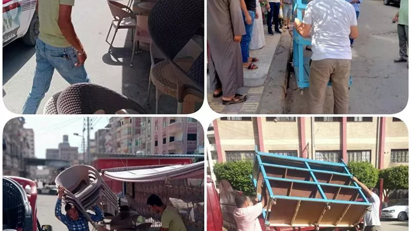 رفع 730 حالة إشغال طريق مخالف بنطاق 3 مراكز بالبحيرة