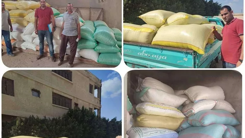 ضبط سيارتين مُحملتين بـ 3 طن أرز محلي في البحيرة