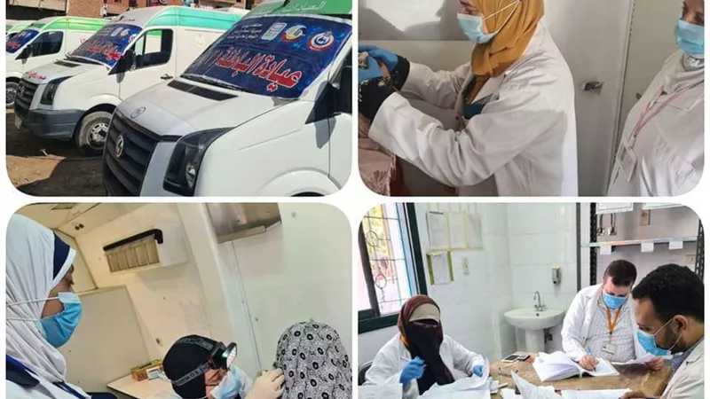 الكشف على 2058 مواطن خلال قافلة طبية مجانية بقرية جنبواي بإيتاي البارود