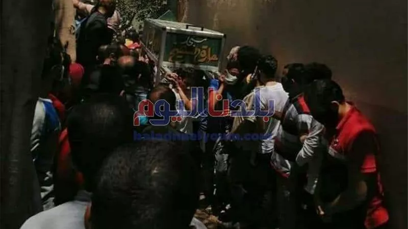 تشييع جنازة محمد علوش لاعب كرة القدم بنادي طنطا