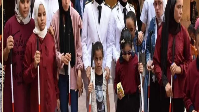 الداخلية تواصل مشاركتها في الاحتفال باليوم العالمى للمكفوفين