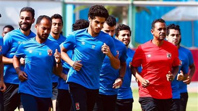 الشيخ يشارك في المران الجماعي للأهلي