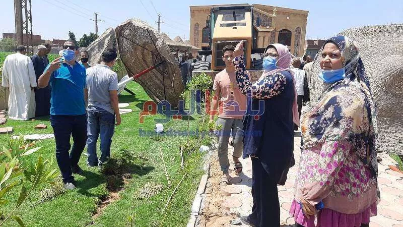 إزالة 11 حالة تعد بمساحة 4360م2 على طريق شبين الكوم قويسنا