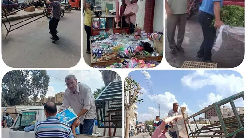 رفع 570 حالة إشغال طريق مخالف بمركزي الدلنجات وإيتاي البارود