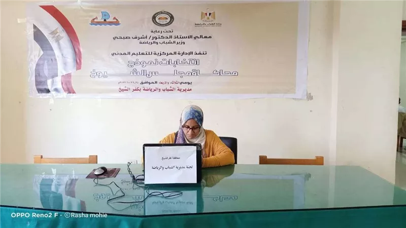 توافد الناخبين للتصويت بنموذج محاكاة مجلس الشيوخ «إلكترونيًا» بكفر الشيخ