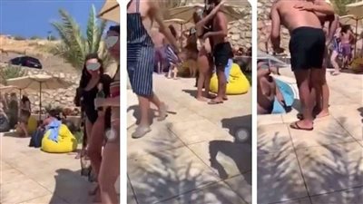 بالصور.. حفل مختلط بالبكيني داخل مزرعة بالأردن