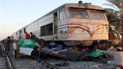 مصرع سائق إثر اصطدامه بـ قطار ركاب بالدقهلية