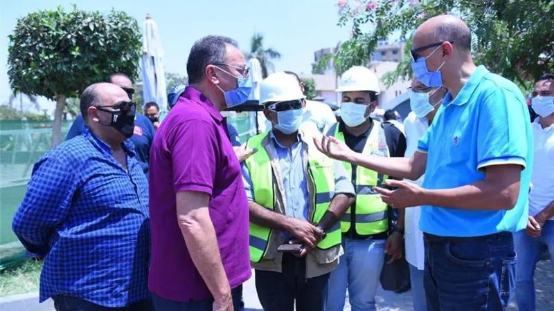 بالصور.. الخطيب يطمئن على أعمال تطوير منشآت فرع مدينة نصر