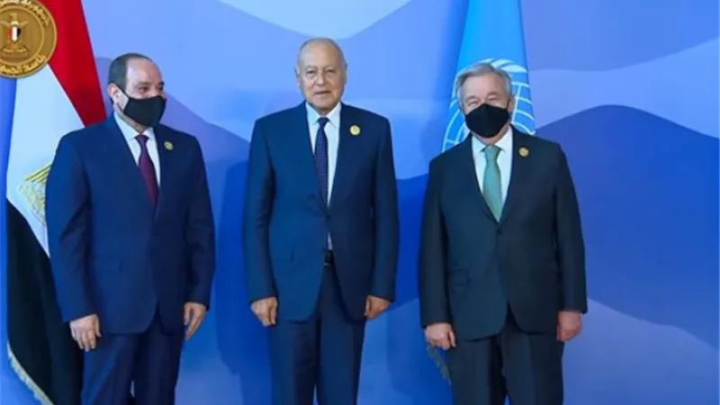 السيسي وجوتيريش يستقبلان الأمين العام لجامعة الدول العربية على هامش كوب 27