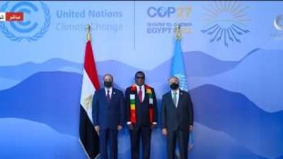 السيسي وجوتيريش يستقبلان رئيس زيمبابوي قبل بدء قمة المناخCOP -27