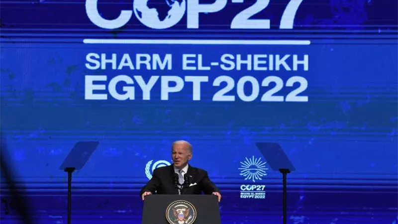 رسائل الرئيس الأمريكي للعالم في قمة المناخ COP27