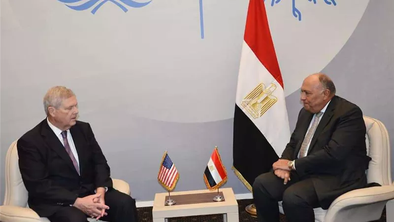 الوزير سامح شكري رئيس COP27 يستقبل وزير الزراعة الأمريكي