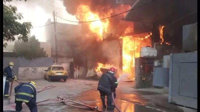 اندلاع حريق في صالة المغادرة بمطار بغداد